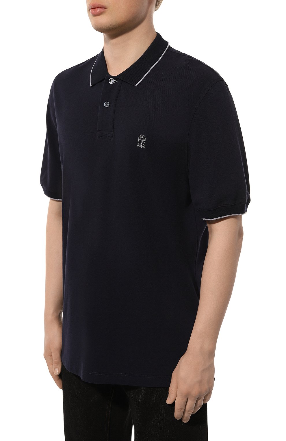 Хлопковое поло BRUNELLO CUCINELLI, арт. ME8549779G, фото 3