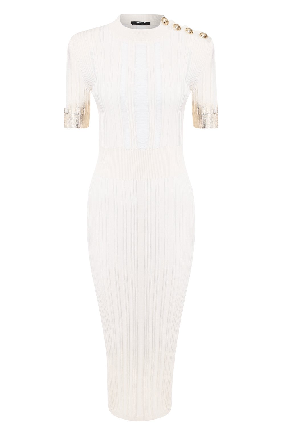 Платье BALMAIN белого цвета по цене 199500 руб., арт. TF16580/K029, фото 1 Платье BALMAIN, арт. TF16580/K029, фото 1