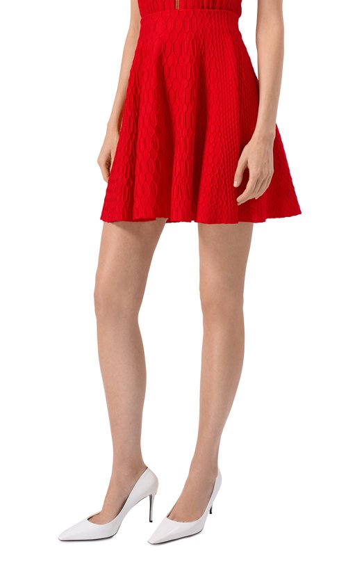 Юбка из вискозы Balmain FF0LB923/KJ03 Красный  FF0LB923/KJ03 Фото 3