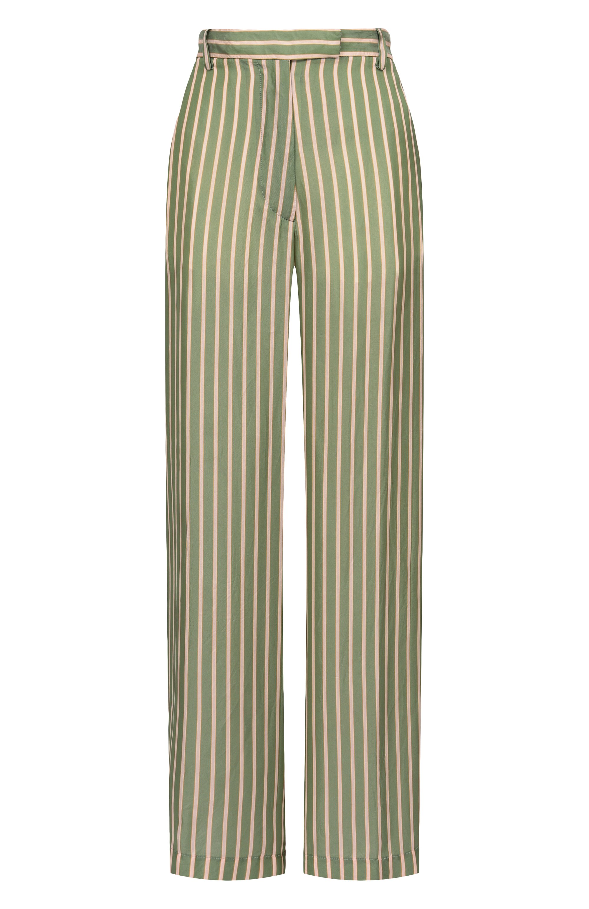 Брюки DRIES VAN NOTEN зеленого цвета по цене 79550 руб., арт. 010946/3274, фото 1 Брюки DRIES VAN NOTEN, арт. 010946/3274, фото 1