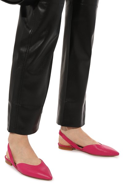 Кожаные балетки KITON фуксия цвета по цене 89950 руб., арт. D55809X04R99, фото 3 Кожаные балетки KITON, арт. D55809X04R99, фото 3