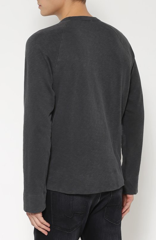 Хлопковый свитшот James Perse MXA3278 Серый  MXA3278 Фото 4