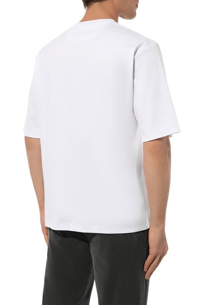 Хлопковая футболка STEFANO RICCI белого цвета по цене 37200 руб., арт. MNH4303820/LUXT, фото 4 Хлопковая футболка STEFANO RICCI, арт. MNH4303820/LUXT, фото 4
