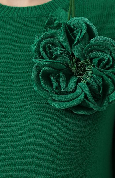 Однотонный пуловер из смеси шерсти и кашемира и декоративной отделкой GUCCI, арт. 526717/X9W70, фото 5