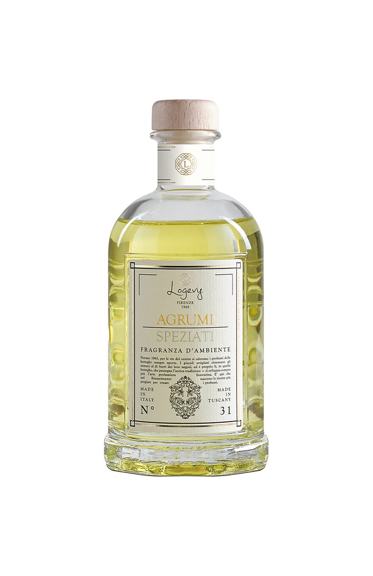 Диффузор agrumi speziati / "пряный цитрус" (250ml) LOGEVY FIRENZE 1965 бесцветного цвета, арт. 8050519371810 | Фото 2 (Региональные ограничения белый список (Axapta Mercury): Не проставлено; Нос: Не проставлено; Ограничения доставки: flammable)