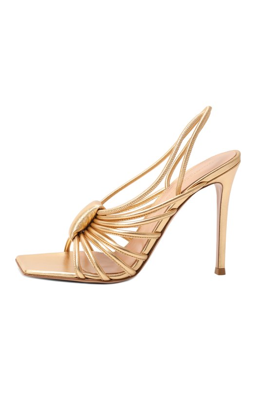 Кожаные босоножки Hellen 105 Gianvito Rossi G32488.15RIC.NPSMEK0 Золотой  G32488.15RIC.NPSMEK0 Фото 4