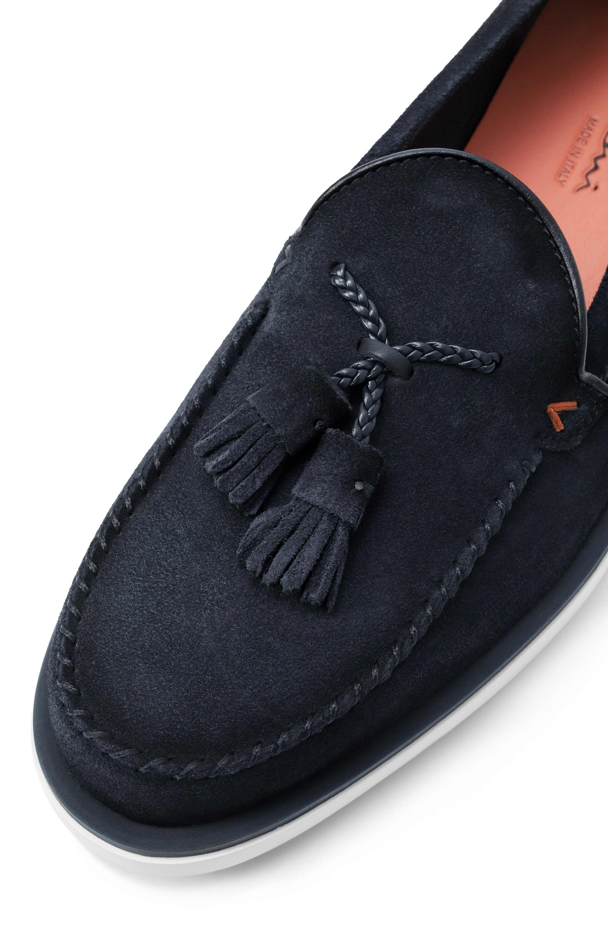 Замшевые лоферы detroit SANTONI, арт. MGDG19037PABSRVR, фото 7