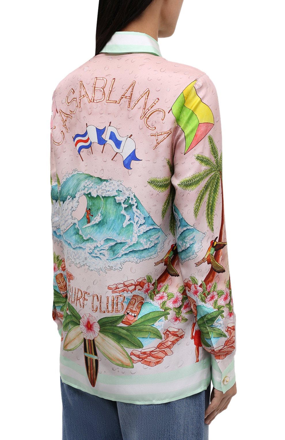 Шелковая рубашка CASABLANCA разноцветного цвета по цене 61850 руб., арт. WS21-SH-008 CASABLANCA SURF CLUB, фото 4 Шелковая рубашка CASABLANCA, арт. WS21-SH-008 CASABLANCA SURF CLUB, фото 4