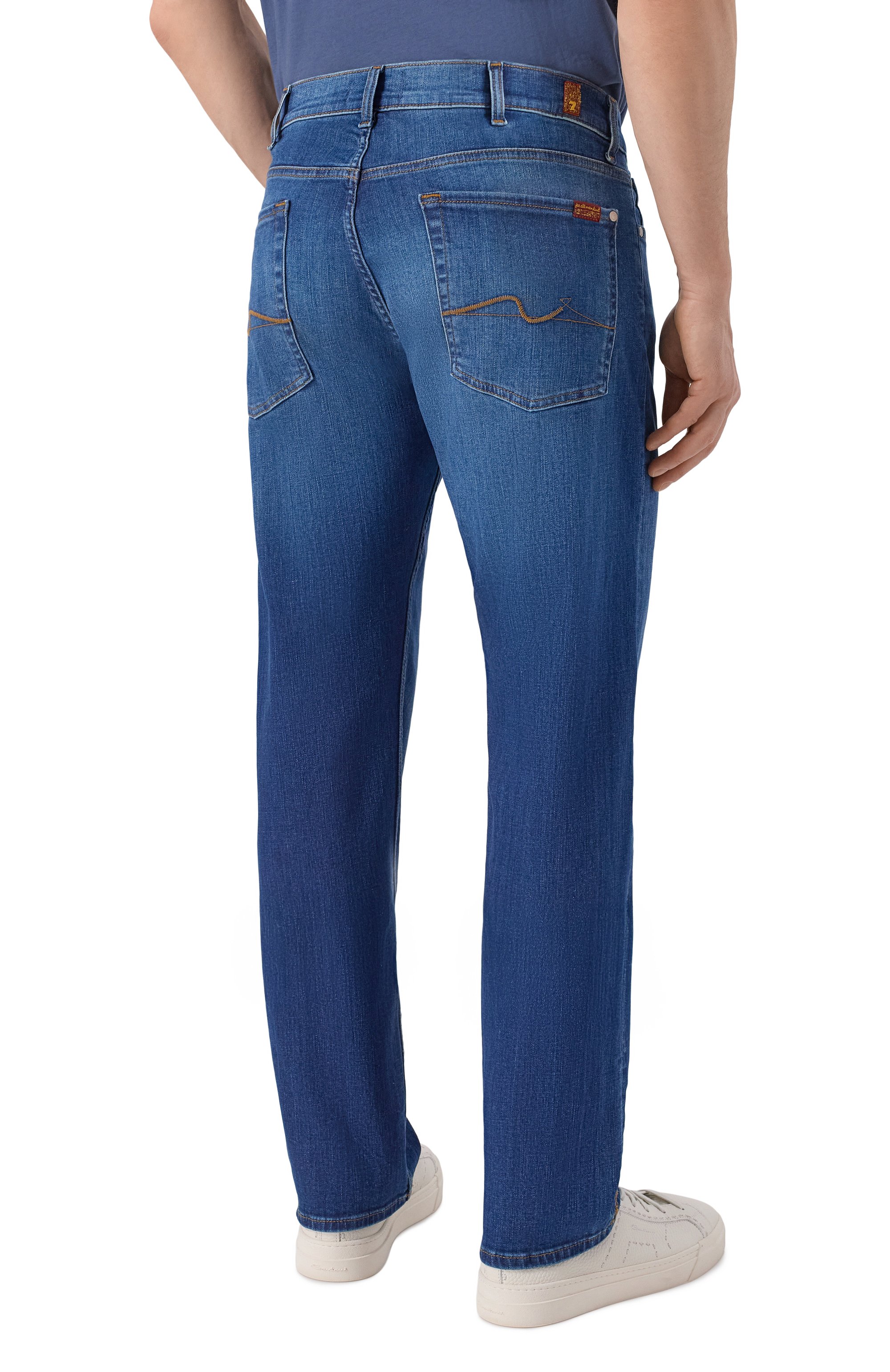 Джинсы standard 7 FOR ALL MANKIND синего цвета по цене 29150 руб., арт. 7TE10C12-1VT, фото 4 Джинсы standard 7 FOR ALL MANKIND, арт. 7TE10C12-1VT, фото 4