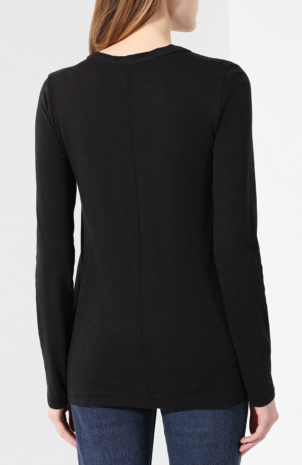 Хлопковый лонгслив RAG AND BONE черного цвета по цене 9840 руб., арт. W275C51CH, фото 4 Хлопковый лонгслив RAG AND BONE, арт. W275C51CH, фото 4