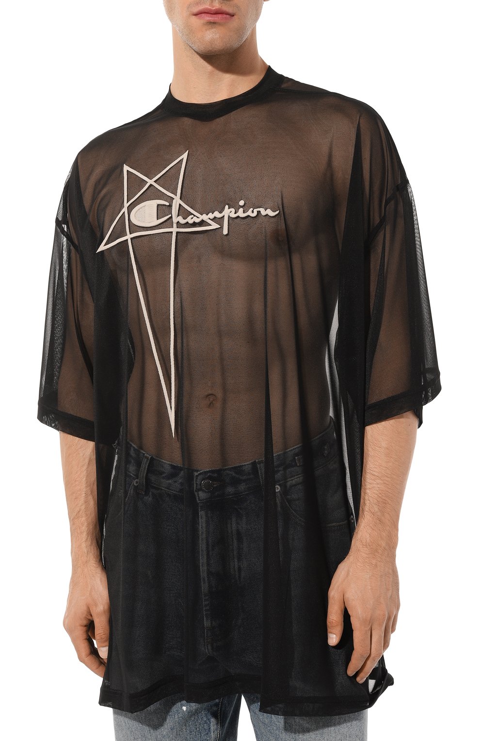 Футболка rick owens x champion RICK OWENS, арт. CM02C9230/CHMNET, фото 3