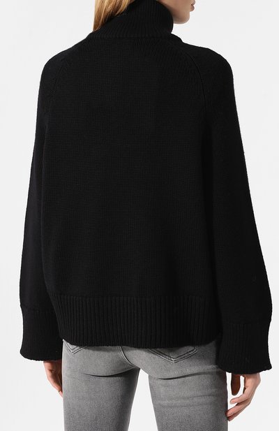 Шерстяная куртка на молнии MONCLER черного цвета по цене 69950 руб., арт. D2-093-94537-00-979BK, фото 4 Шерстяная куртка на молнии MONCLER, арт. D2-093-94537-00-979BK, фото 4