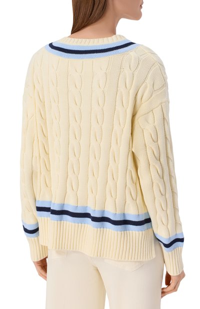 Хлопковый свитер SPORTY AND RICH, арт. WS01175302WH38, фото 4