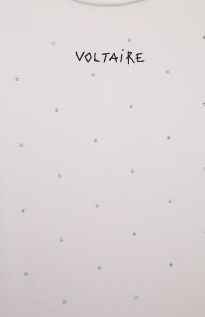 Хлопковая футболка ZADIG AND VOLTAIRE, арт. X60239, фото 3