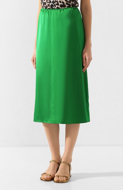 Юбка из вискозы DRIES VAN NOTEN зеленого цвета по цене 26400 руб., арт. 201-10849-9158, фото 3 Юбка из вискозы DRIES VAN NOTEN, арт. 201-10849-9158, фото 3