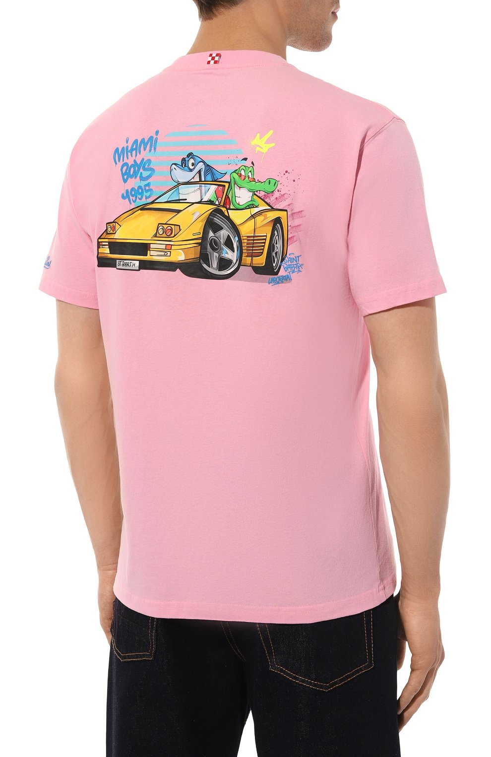 Хлопковая футболка MC2 SAINT BARTH розового цвета по цене 9795 руб., арт. STBM TSHIRT MAN/TSHM001/02203B, фото 4 Хлопковая футболка MC2 SAINT BARTH, арт. STBM TSHIRT MAN/TSHM001/02203B, фото 4