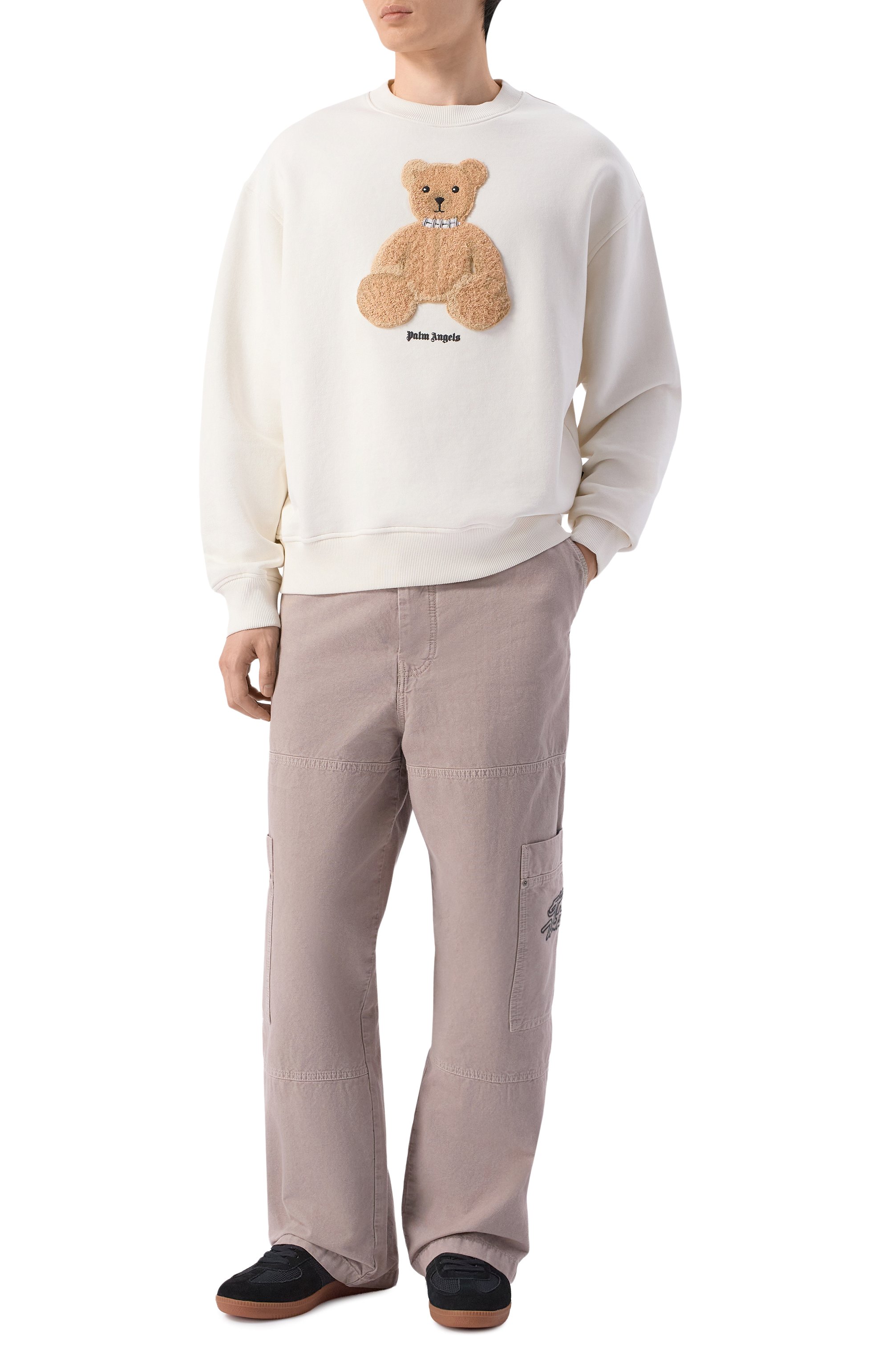 Хлопковый свитшот PALM ANGELS, арт. PMBA08HS26FLE009, фото 2