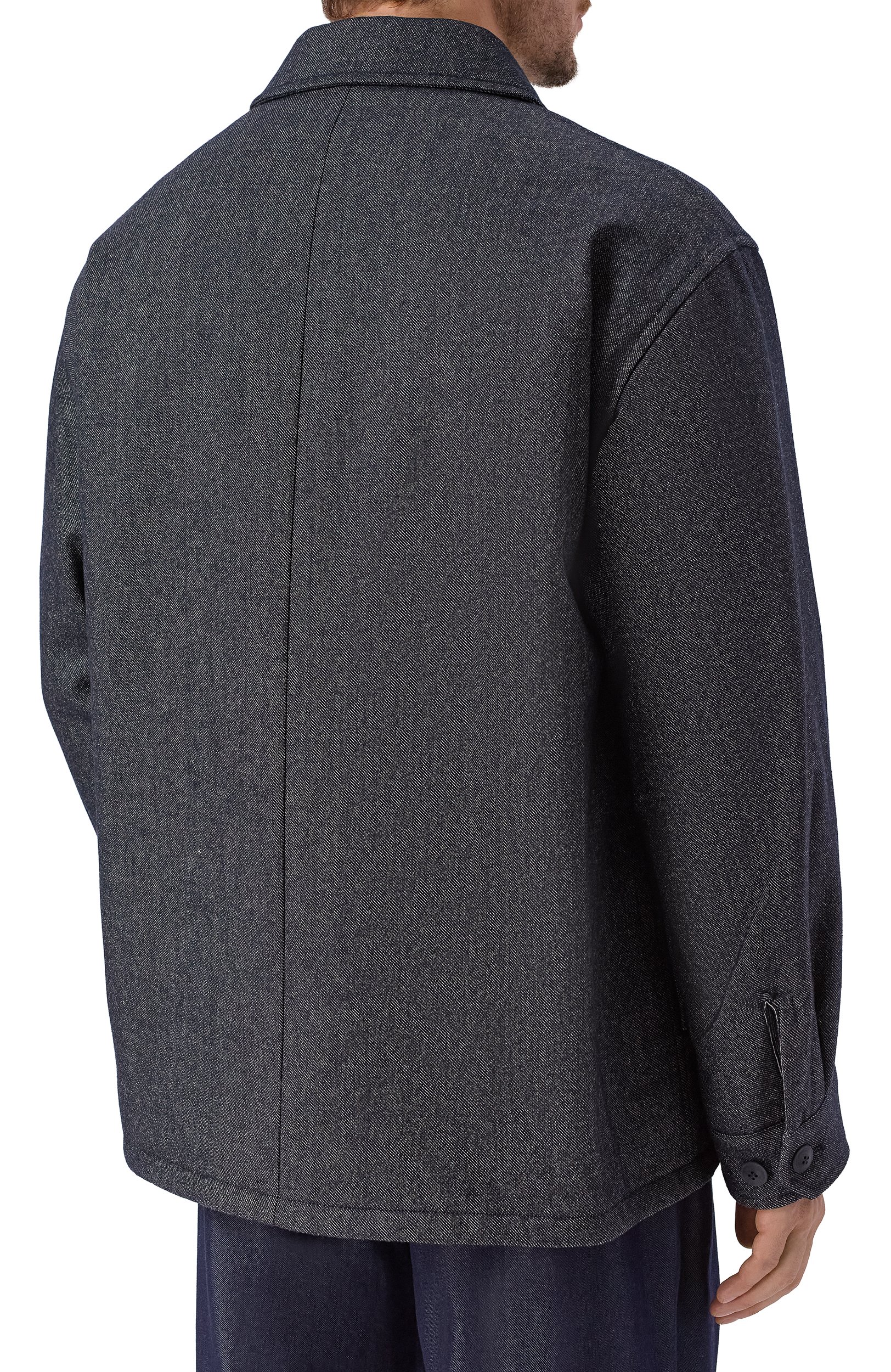 Шерстяная куртка-рубашка GIORGIO ARMANI темно-синего цвета по цене 212500 руб., арт. GM004512/AF28728, фото 4 Шерстяная куртка-рубашка GIORGIO ARMANI, арт. GM004512/AF28728, фото 4