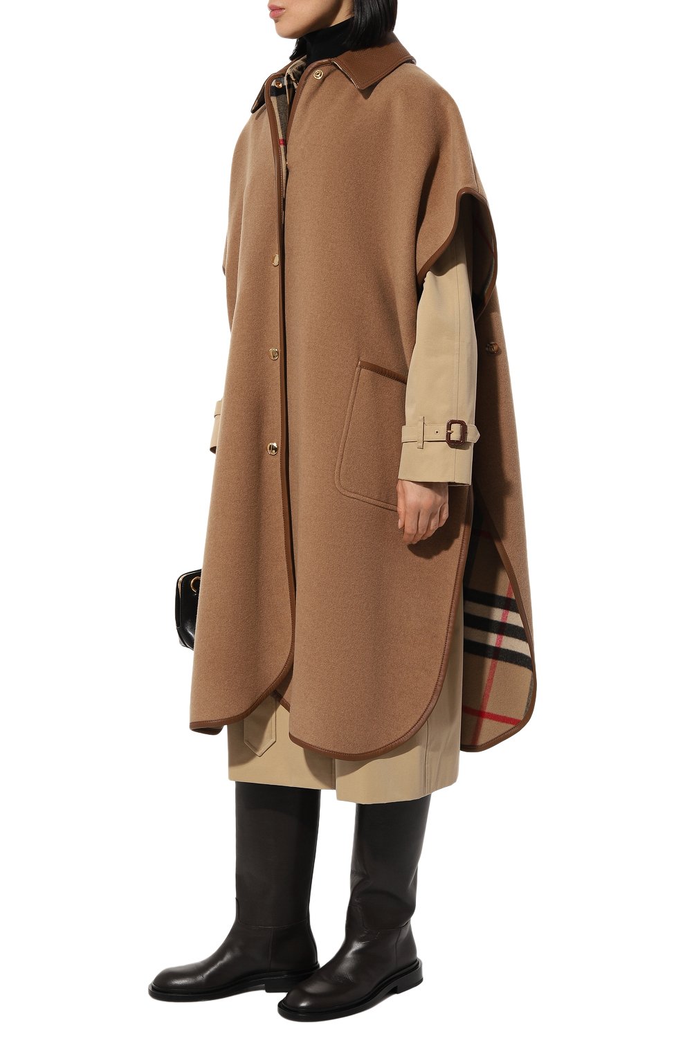 Шерстяная накидка BURBERRY, арт. 8062629 A7028, фото 2