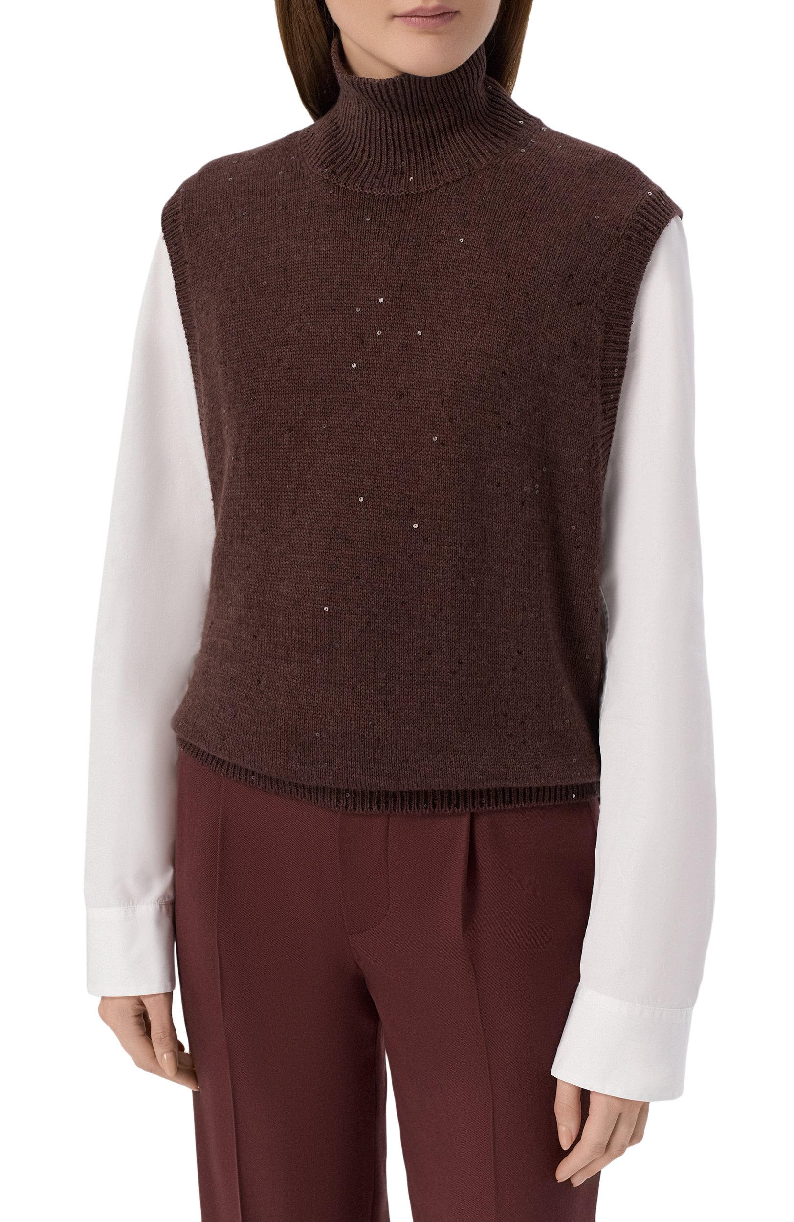 Жилет из кашемира и шелка BRUNELLO CUCINELLI, арт. M73540804, фото 3