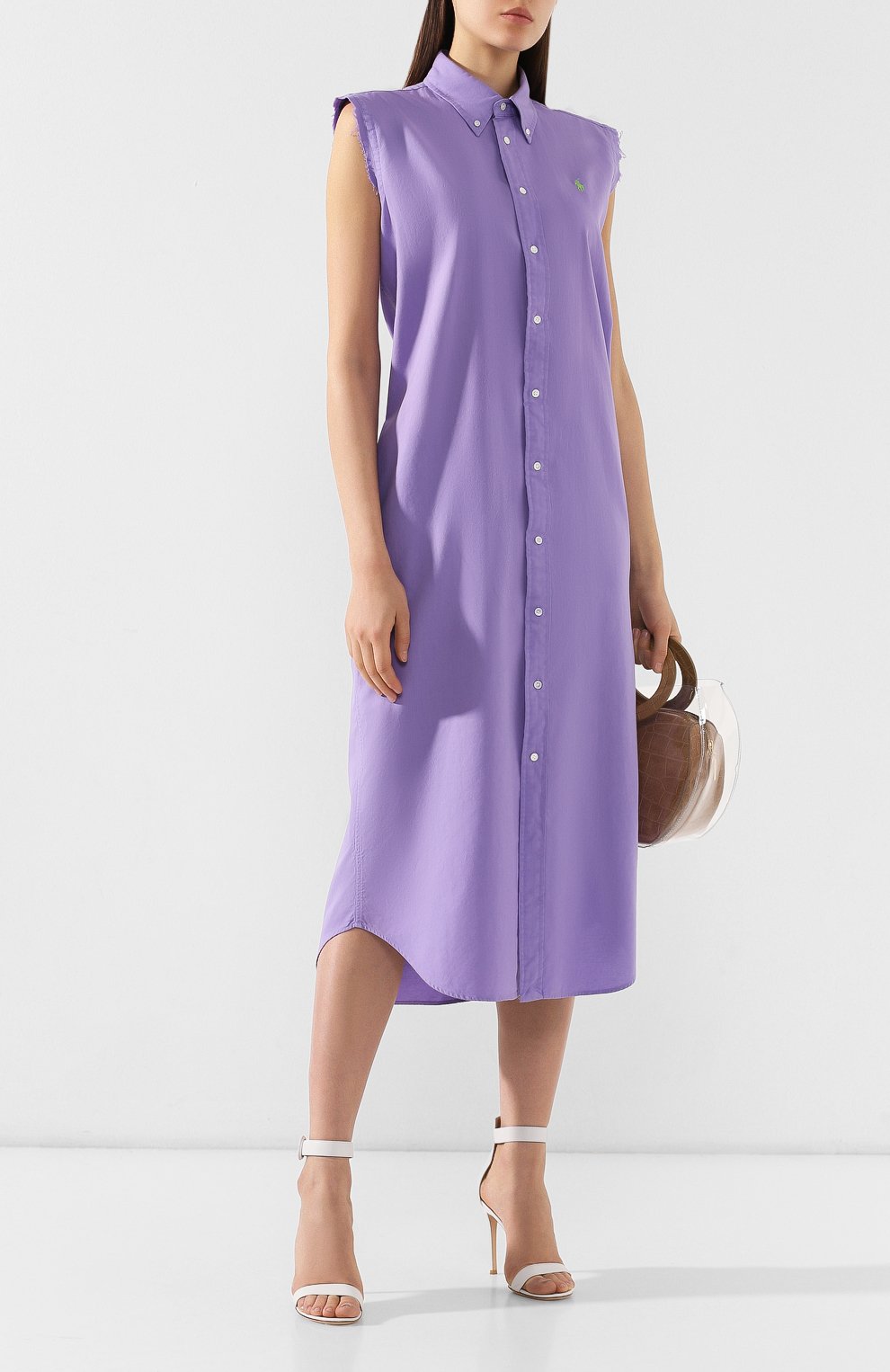 Хлопковое платье POLO RALPH LAUREN фиолетового цвета по цене 15650 руб., арт. 211744848, фото 2 Хлопковое платье POLO RALPH LAUREN, арт. 211744848, фото 2