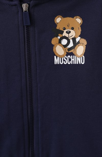 Комплект из толстовки и брюк MOSCHINO темно-синего цвета по цене 19750 руб., арт. MMK04R/LCA19, фото 4 Комплект из толстовки и брюк MOSCHINO, арт. MMK04R/LCA19, фото 4
