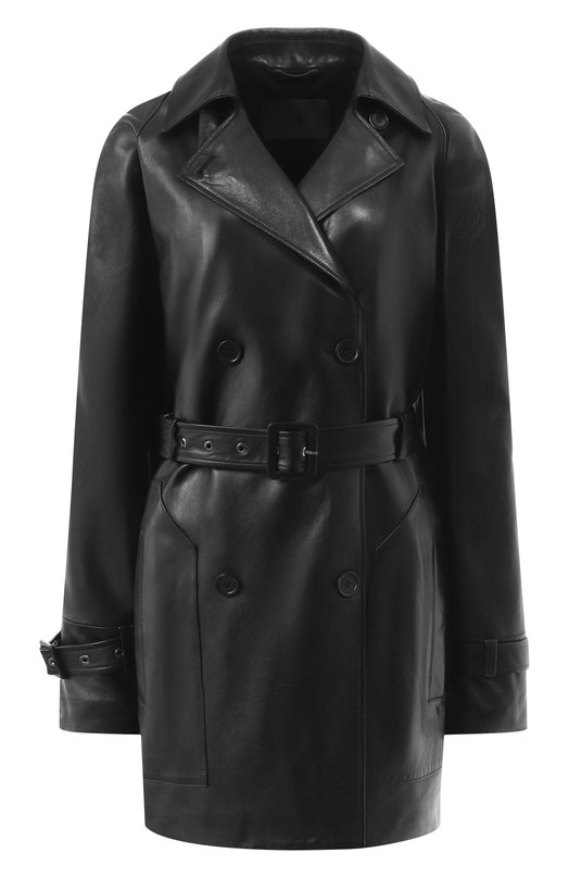 Кожаный тренч MVST ZBKB-Y139-4/Z2763-1 Чёрный ZBKB-Y139-4/Z2763-1