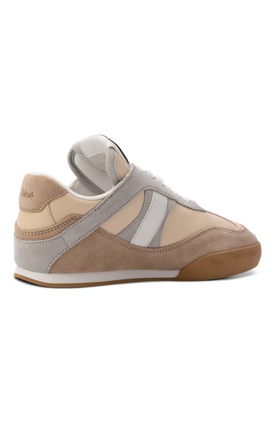 Кожаные кеды chloé kick CHLOÉ бежевого цвета по цене 88500 руб., арт. CH25W07IVE09238W, фото 5 Кожаные кеды chloé kick CHLOÉ, арт. CH25W07IVE09238W, фото 5