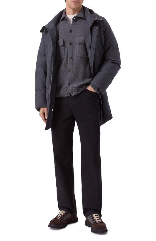 Кардиган из шерсти и кашемира Corneliani 26M577-2625112 Серый  26M577-2625112 Фото 2