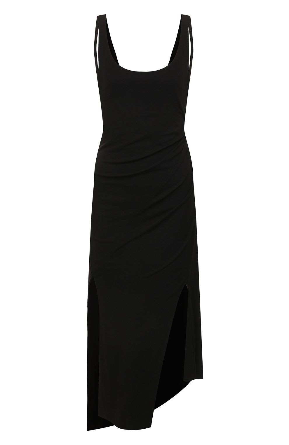 Платье из вискозы HELMUT LANG черного цвета по цене 42550 руб., арт. L09HW605, фото 1 Платье из вискозы HELMUT LANG, арт. L09HW605, фото 1