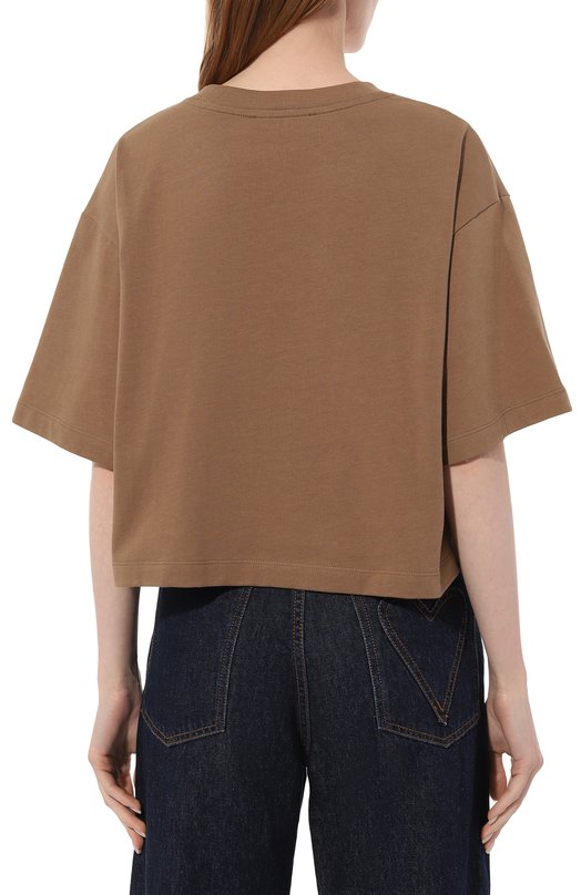 Хлопковая футболка Closed C95228-45F-EB Коричневый  C95228-45F-EB Фото 4