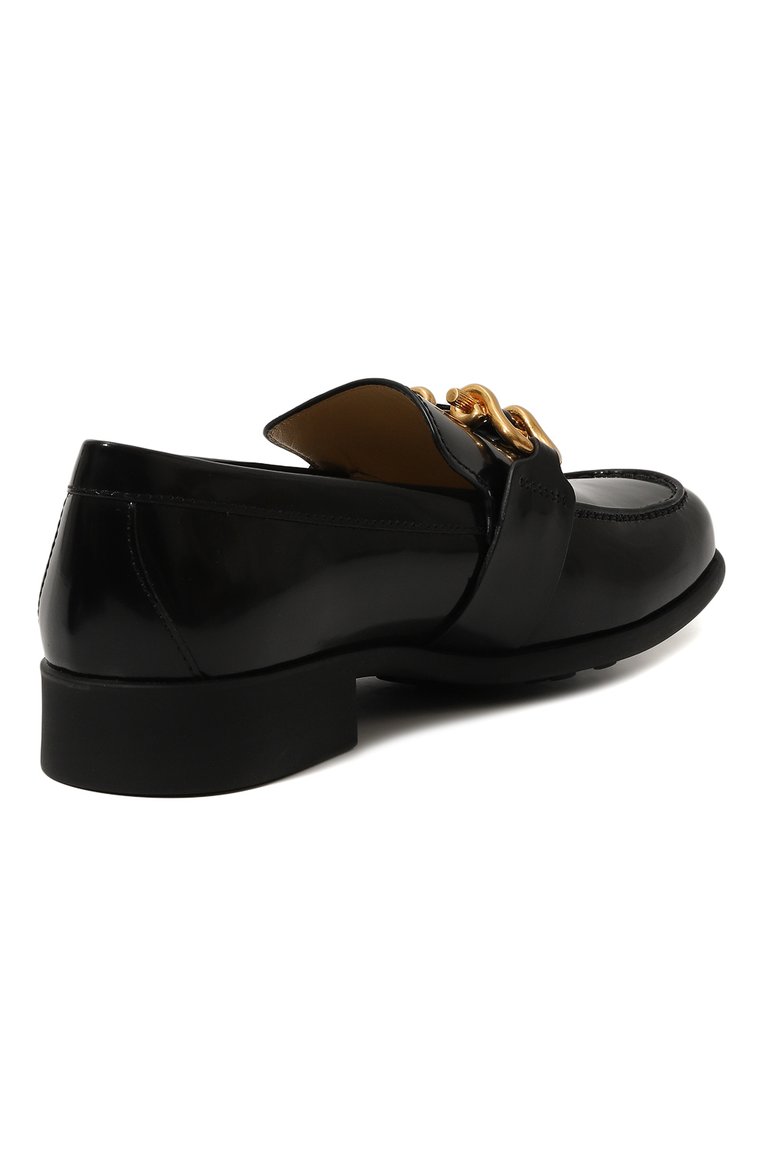 Женские кожаные лоферы monsieur BOTTEGA VENETA черного цвета, арт. 708902V28R0 1000 | Фото 5 (Подошва: Плоская; Материал внешний: Натуральная кожа; Материал внутренний: Натуральная кожа; Каблук высота: Низкий; Драгоценные камни: Проставлено; Материал сплава: Проставлено)