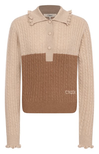 Женское поло из шерсти и кашемира CHLOÉ, арт. CH25WMP19570