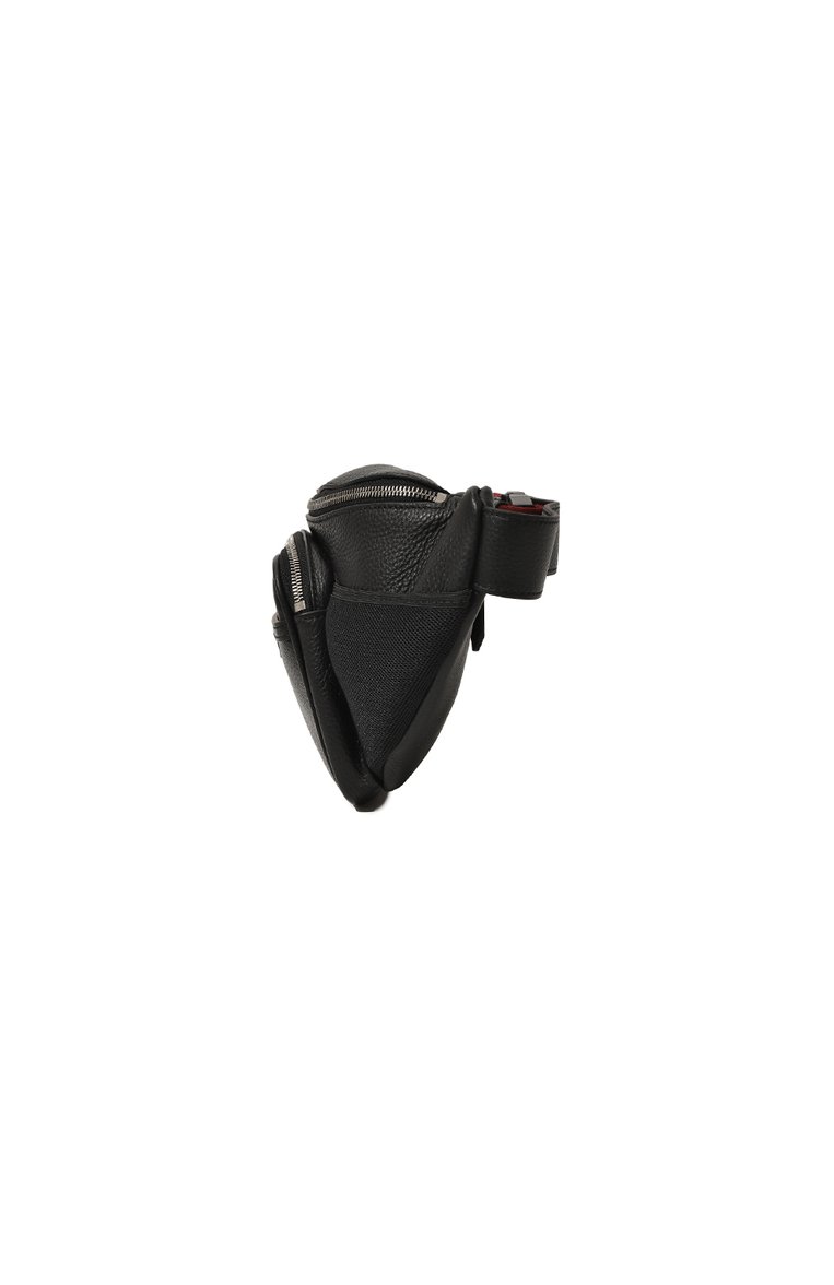 Мужская кожаная поясная сумка BALLY черного цвета, арт. MAS01W/VT397 | Фото 4 (Размер: large; Материал: Натуральная кожа; Ремень/цепочка: На ремешке; Стили: Классический; Случай: Повседневный)