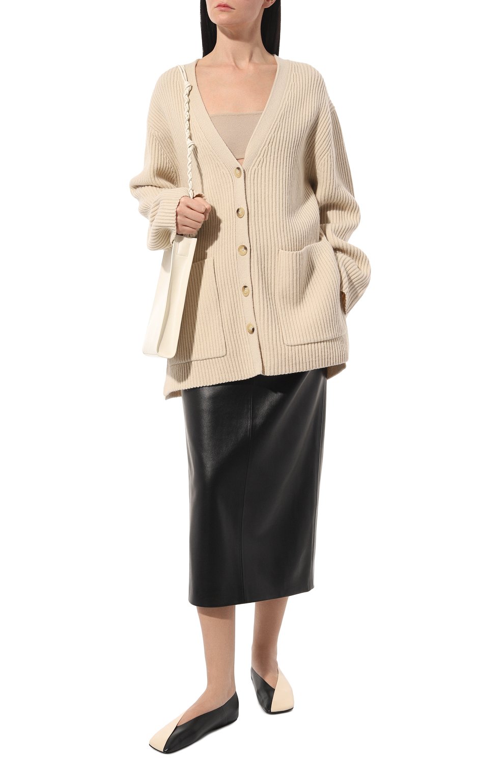 Кожаные балетки JIL SANDER, арт. J57WZ0001/P6441, фото 2