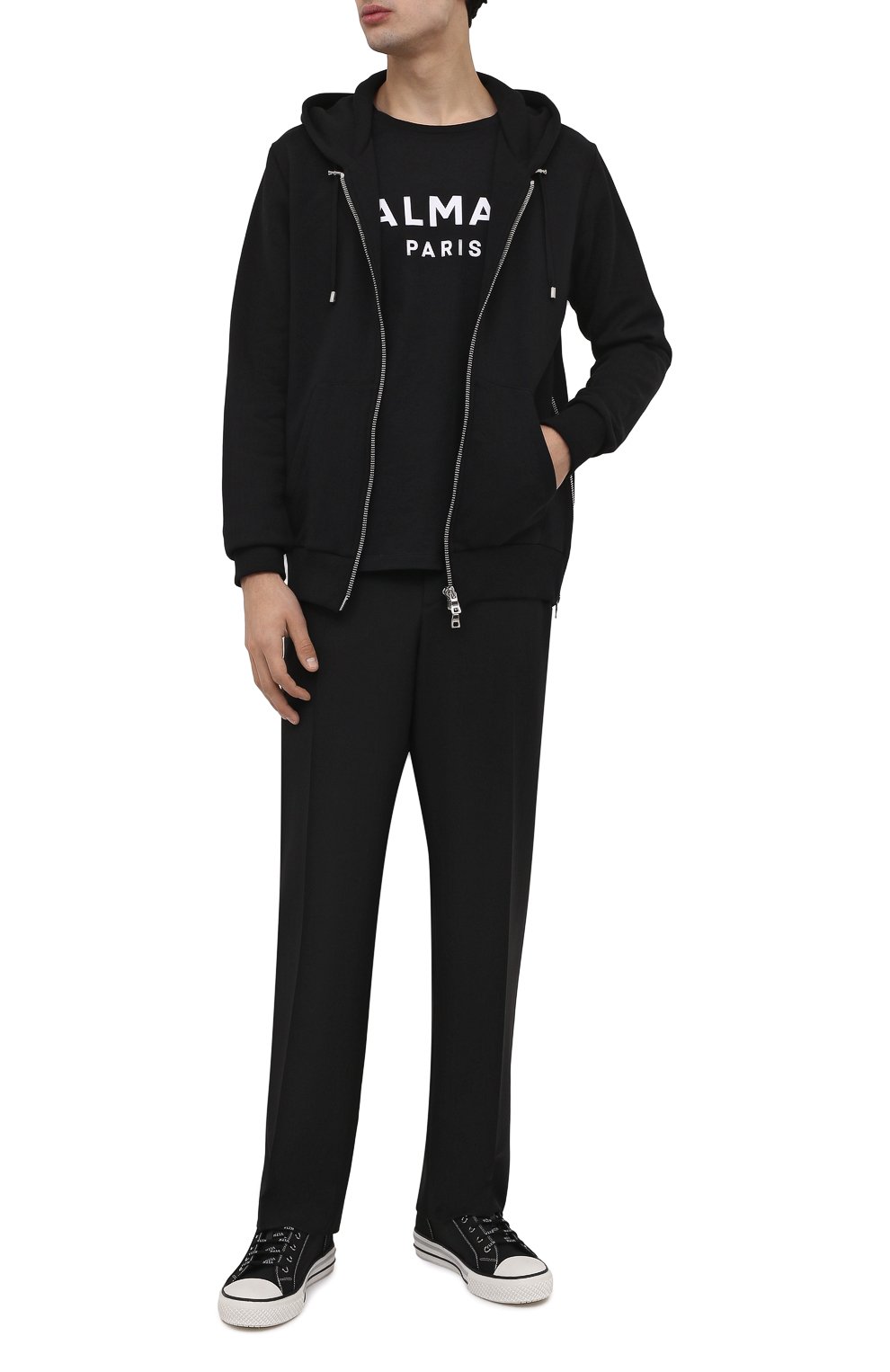 Хлопковая толстовка BALMAIN, арт. XH1JR010/BB20, фото 2