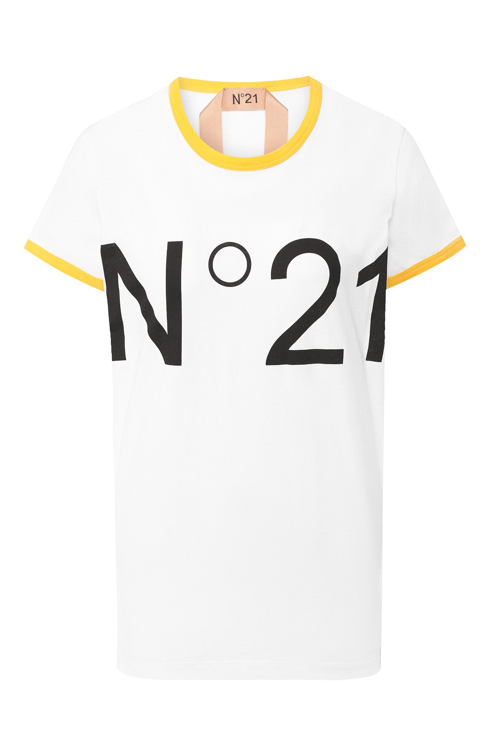 Хлопковая футболка N21 белого цвета по цене 12950 руб., арт. 19E N2P0/F031/4157, фото 1 Хлопковая футболка N21, арт. 19E N2P0/F031/4157, фото 1