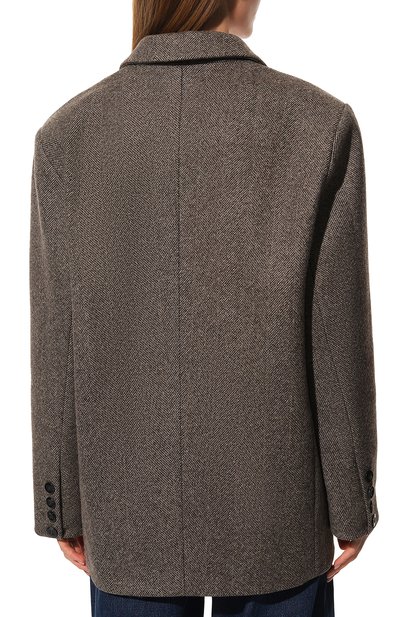 Шерстяной жакет LOOM BY RODINA коричневого цвета по цене 45000 руб., арт. LBR-2223JGR, фото 4 Шерстяной жакет LOOM BY RODINA, арт. LBR-2223JGR, фото 4