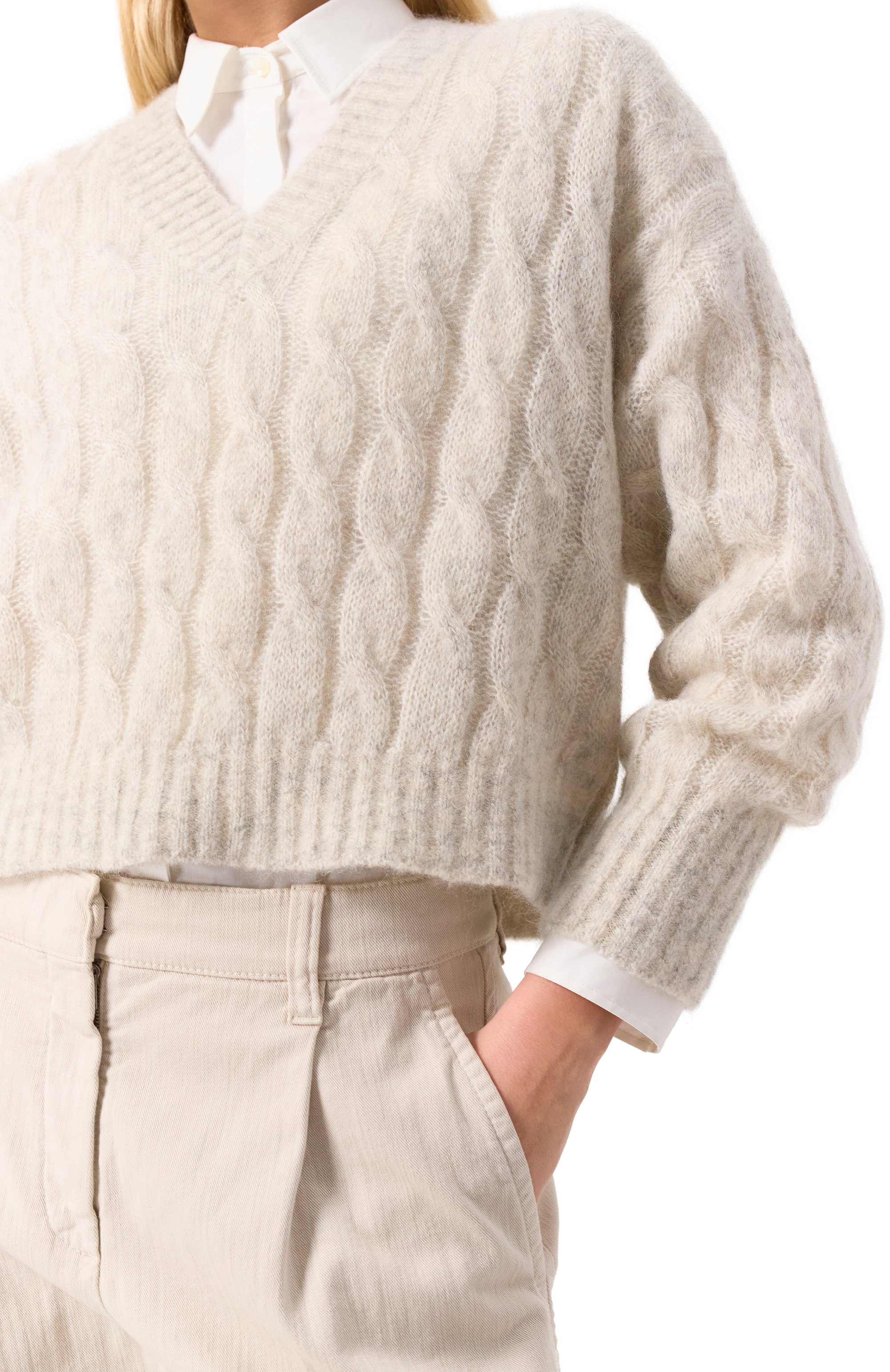 Шерстяной свитер BRUNELLO CUCINELLI, арт. MHM523602, фото 5