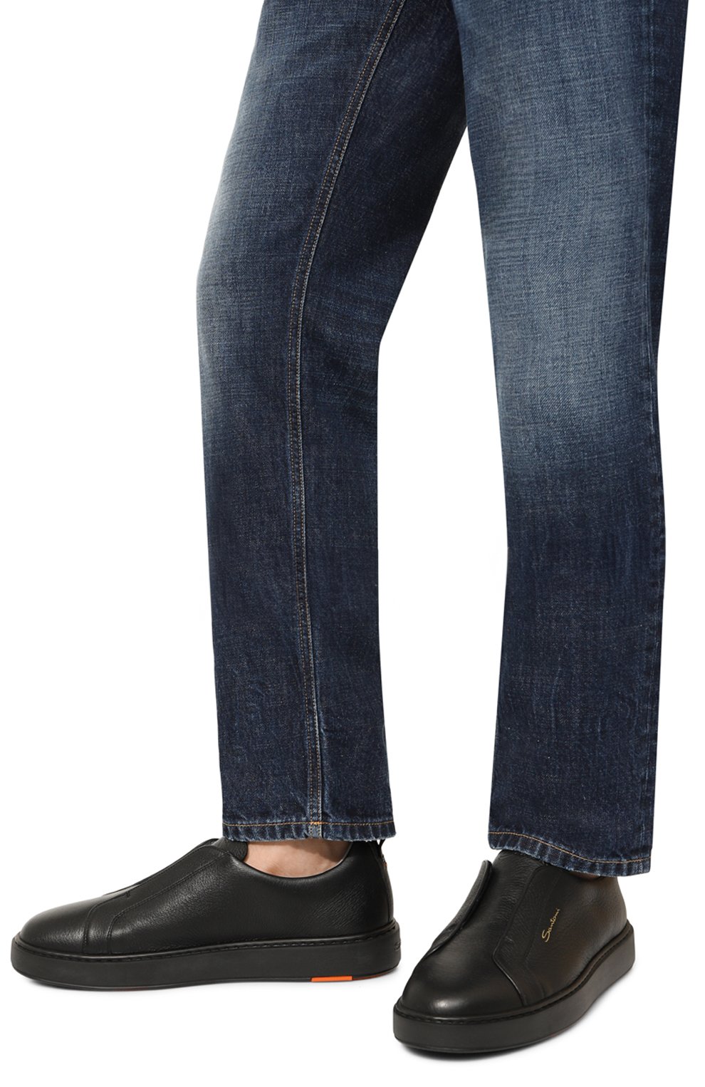 Кожаные кеды cleanic SANTONI, арт. MBCG21995NEAKAUA, фото 3