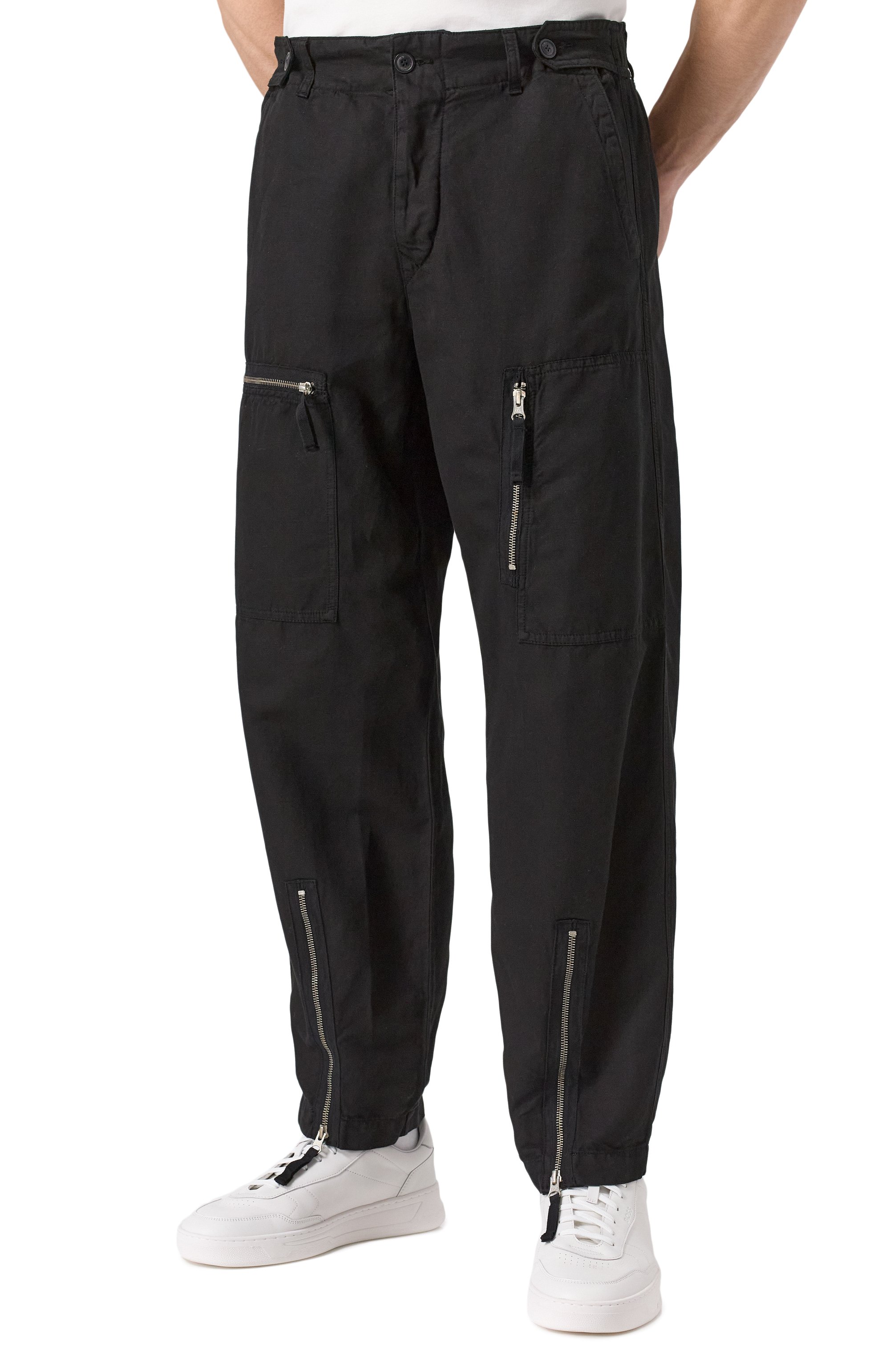 Брюки из хлопка и льна C.P. COMPANY, арт. 18CMPA104A006273G, фото 3