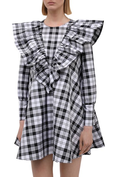 Платье REDVALENTINO черно-белого цвета по цене 73000 руб., арт. WR3VABF0/5YH, фото 3 Платье REDVALENTINO, арт. WR3VABF0/5YH, фото 3