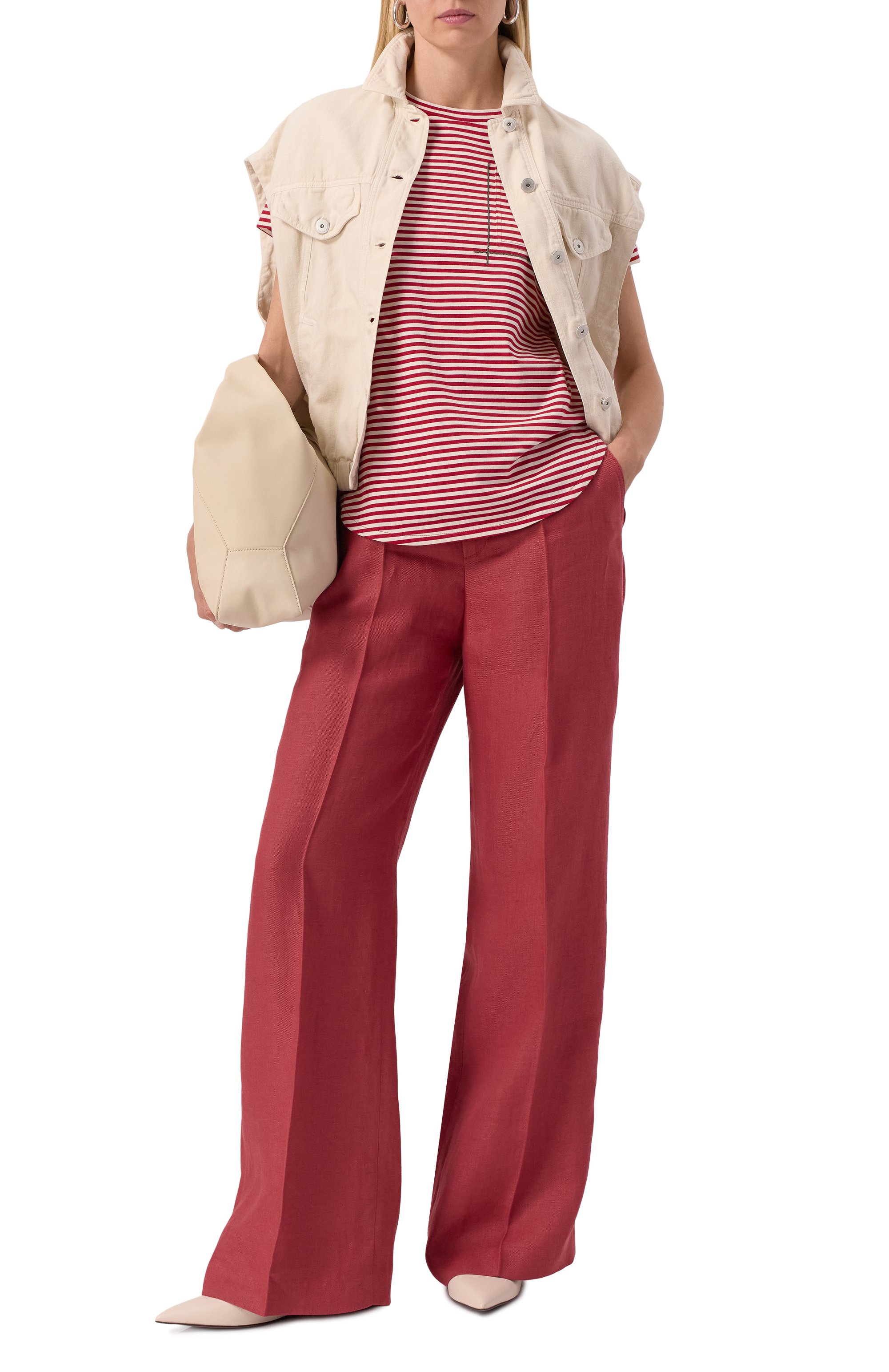 Хлопковая футболка BRUNELLO CUCINELLI, арт. ML929HA820, фото 2