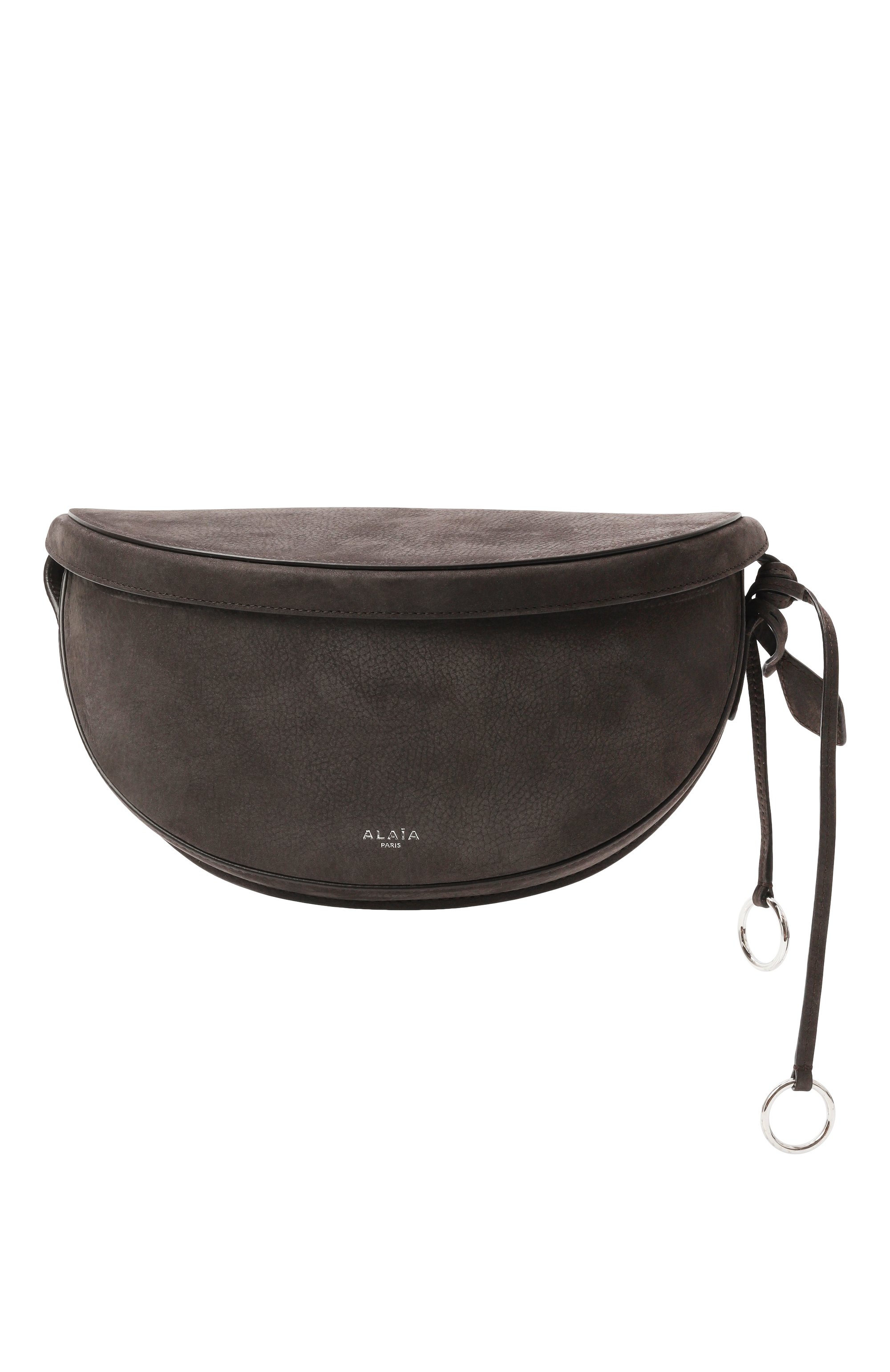 Сумка hip east-west ALAIA темно-серого цвета по цене 345000 руб., арт. AA1L2013CA214, фото 1 Сумка hip east-west ALAIA, арт. AA1L2013CA214, фото 1