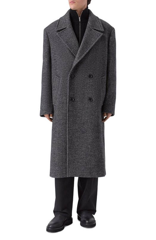 Шерстяное пальто Juun.J JC5X30P31 Серый  JC5X30P31 Фото 3