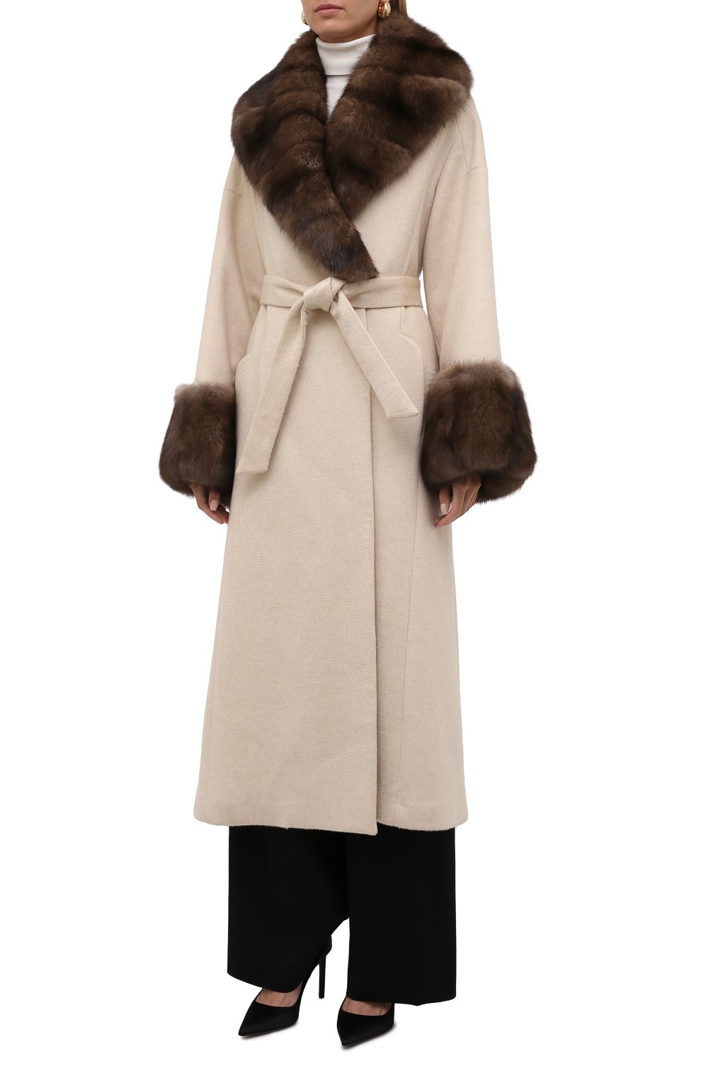 Кашемировое пальто KITON кремового цвета по цене 2780000 руб., арт. D52615K0523A, фото 3 Кашемировое пальто KITON, арт. D52615K0523A, фото 3