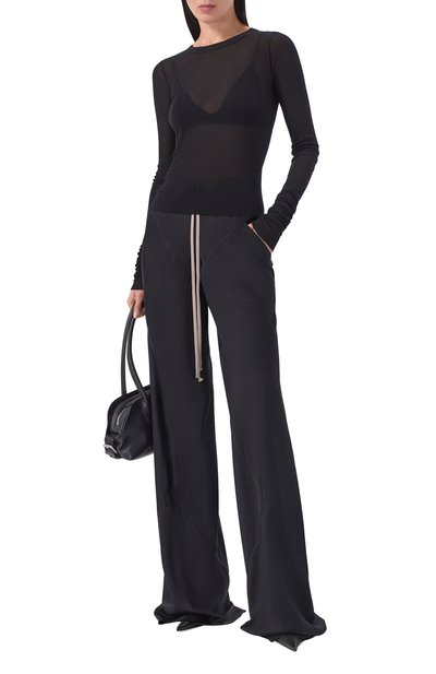 Брюки RICK OWENS черного цвета по цене 75300 руб., арт. RP02F5304/SCH, фото 2 Брюки RICK OWENS, арт. RP02F5304/SCH, фото 2