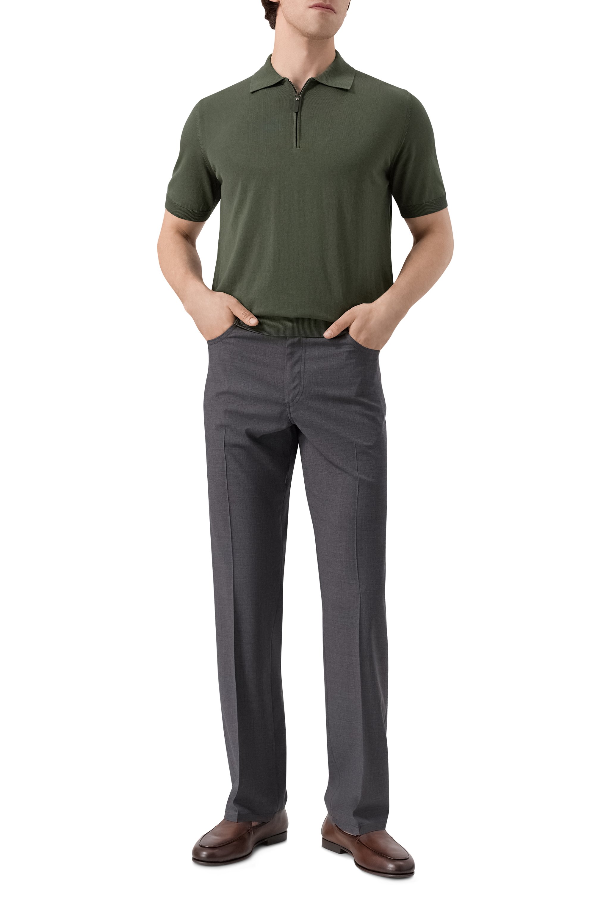 Кожаные лоферы vibe SANTONI, арт. MGEG19088SM0MMEM, фото 2