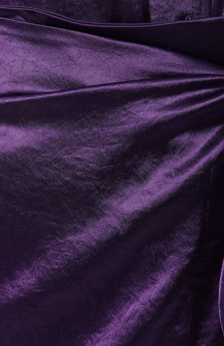 Женская юбка с запахом NANUSHKA фиолетового цвета, арт. AMAS_PURPLE_WASHED SATIN | Фото 5 (Материал внешний: Синтетический материал; Женское Кросс-КТ: Юбка-одежда; Материал сплава: Проставлено; Длина Ж (юбки, платья, шорты): Миди; Драгоценные камни: Проставлено; Статус проверки: Проверена категория)