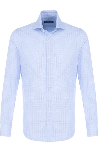 Хлопковая рубашка с воротником акула ANDREA CAMPAGNA, арт. 6-2050, фото 1